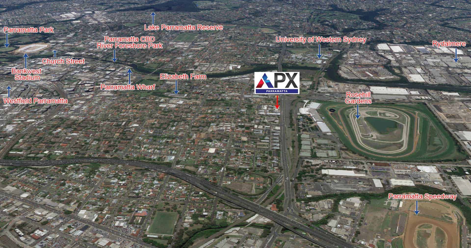 Parramatta Aerial Map