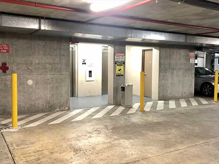 Take Guest elevator to your Apartment level using your key card | APX Darling Harbour | hotel parking instruction
