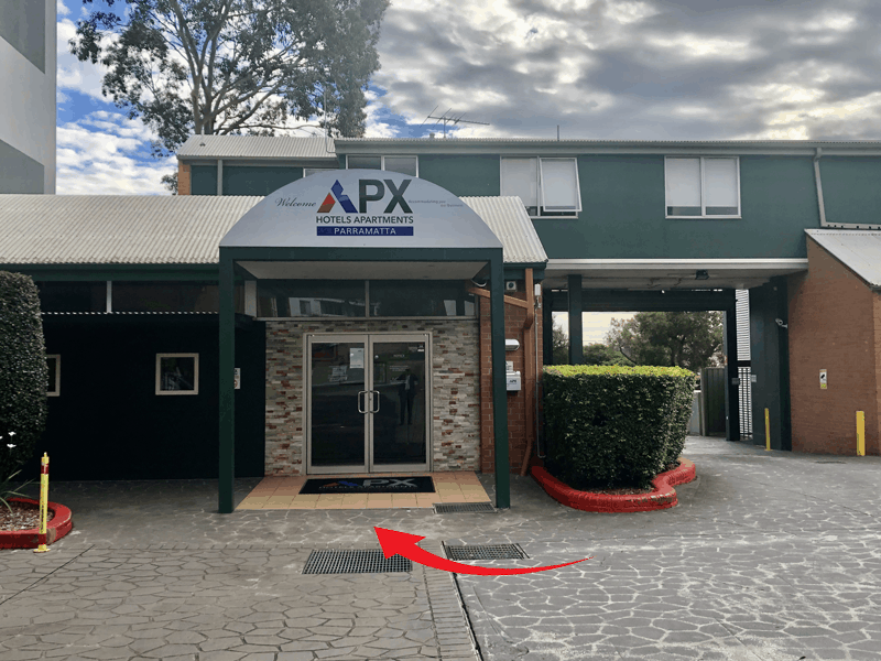 Enter APX Parramatta reception | APX Parramatta | hotel parking instruction