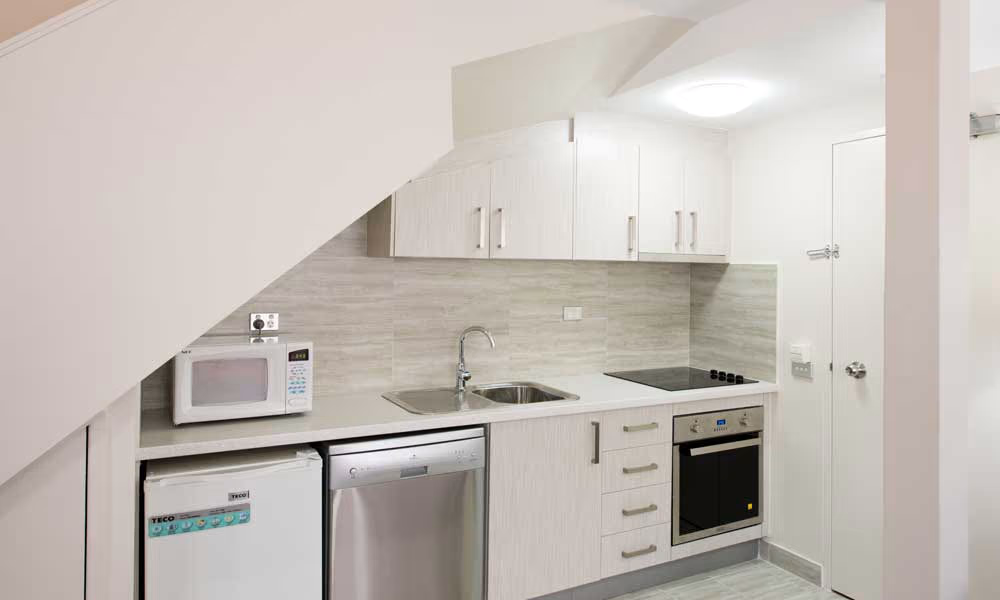 APX Hotels Apartments Parramatta has an complete kitchen facility in every apartments accommodation in Parramatta CBD Australia