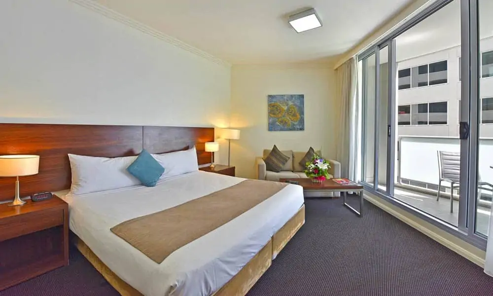 APX Hotels Apartments clean and relaxing executive studio apartments hotel accommodation in APX World Square Sydney Australia
