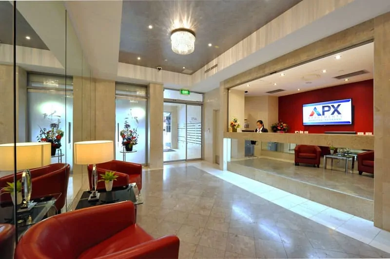 APX Hotels Apartments reception in Darling Harbour an affordable accommodation in Darling Harbour Sydney Australia