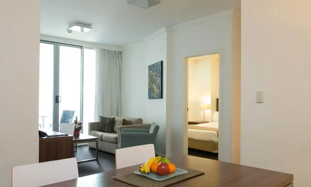APX Hotels Apartments relaxed and comfortable one bedroom apartments accommodation in APX World Square Sydney Australia