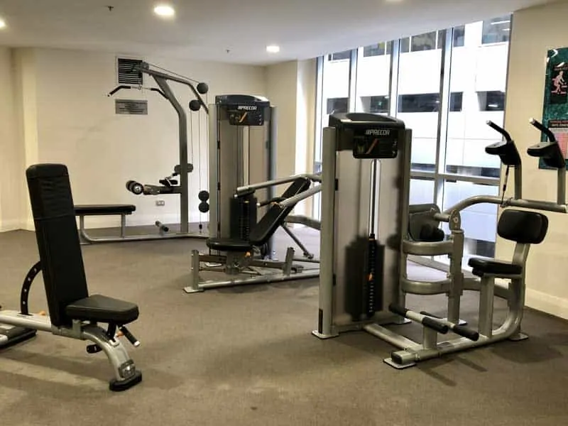 APX Hotels apartments spacious onsite gym facilities for guests at apx world square Sydney Australia