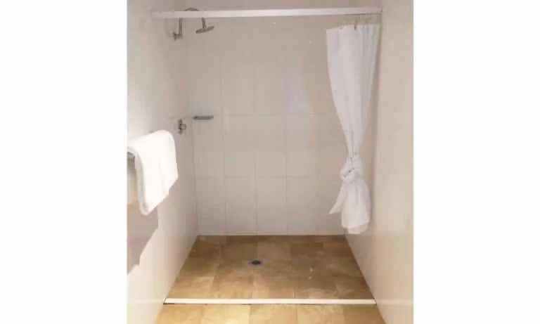 APX World Square Accessible apartments clean and comfortable bathroom and shower area in APX Hotels Apartments Sydney Australia