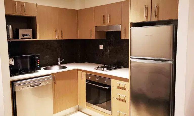 APX World Square Accessible apartments clean and comfortable kitchen area in APX Hotels Apartments Sydney Australia