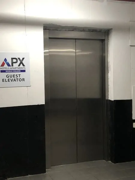 Take Guest elevator to your apartment level using key card | APX Darling Harbour | hotel parking instruction