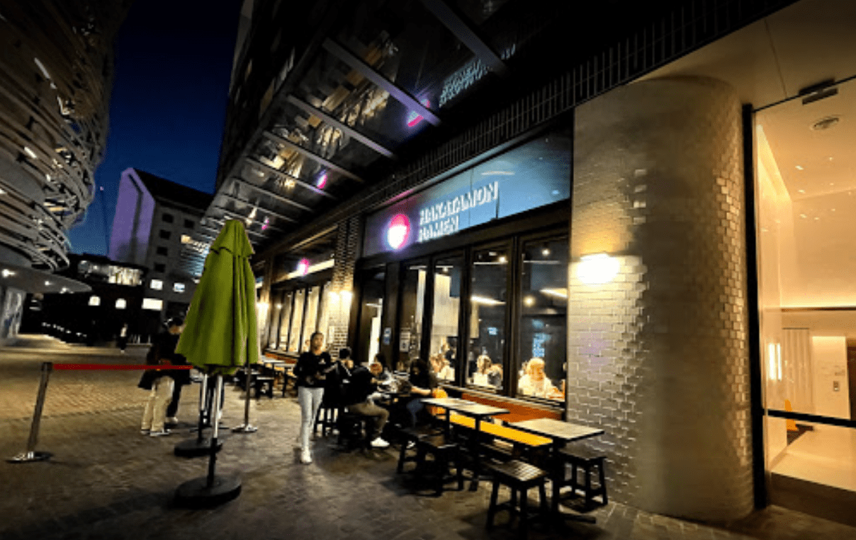 restaurant exterior at night | Hakatamon Ramen | Sydney Australia | near APX Hotels Apartments